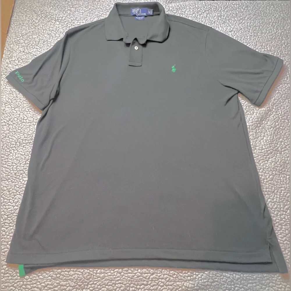 Polo Ralph Lauren Black And Green T Shirt Mens Size XL TG‎
